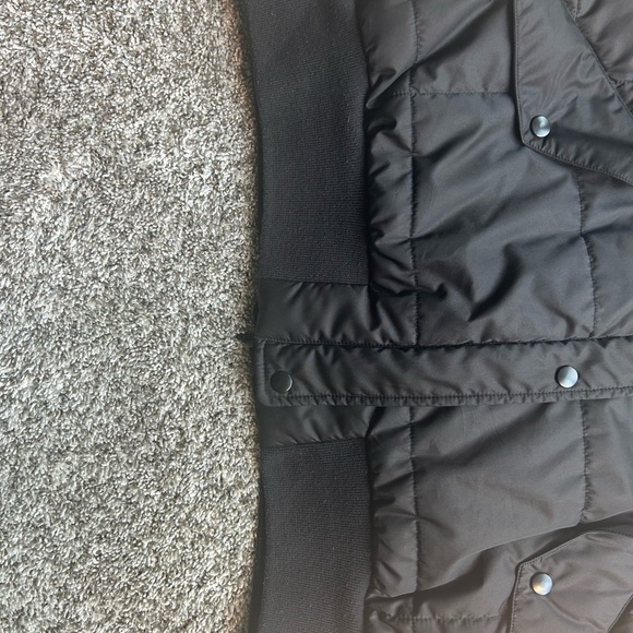 Women’s Lactose Black Quilted Hooded Vest - Picture 3 of 8